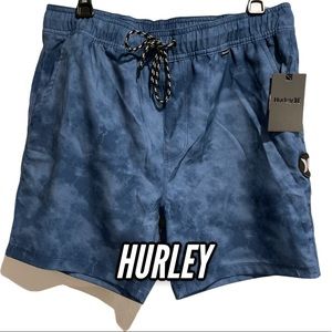 Hurley Blue TieDye Board Shorts/Walk Shorts Medium